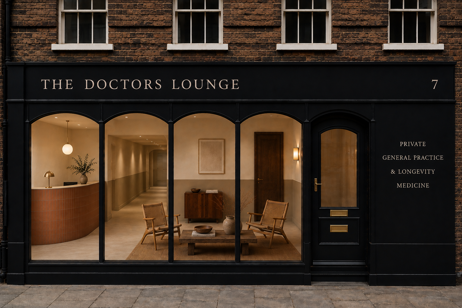 The Doctor's Lounge clinic at 7 Burkes Court, Beaconsfield — full building exterior with signage