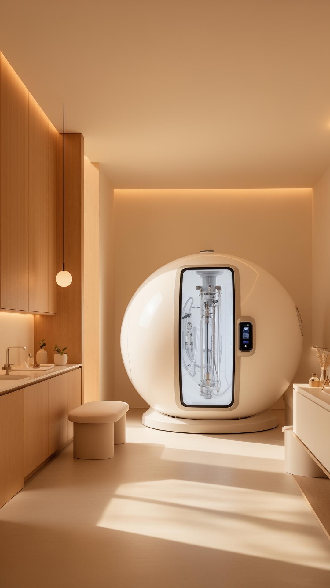 Modern recovery and wellness clinic interior in Beaconsfield with warm natural lighting